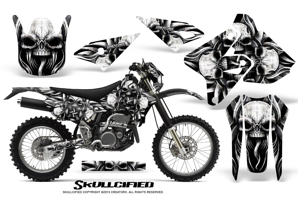 Suzuki DRZ400 Enduro Graphics Kit Skullcified Silver NP Rims